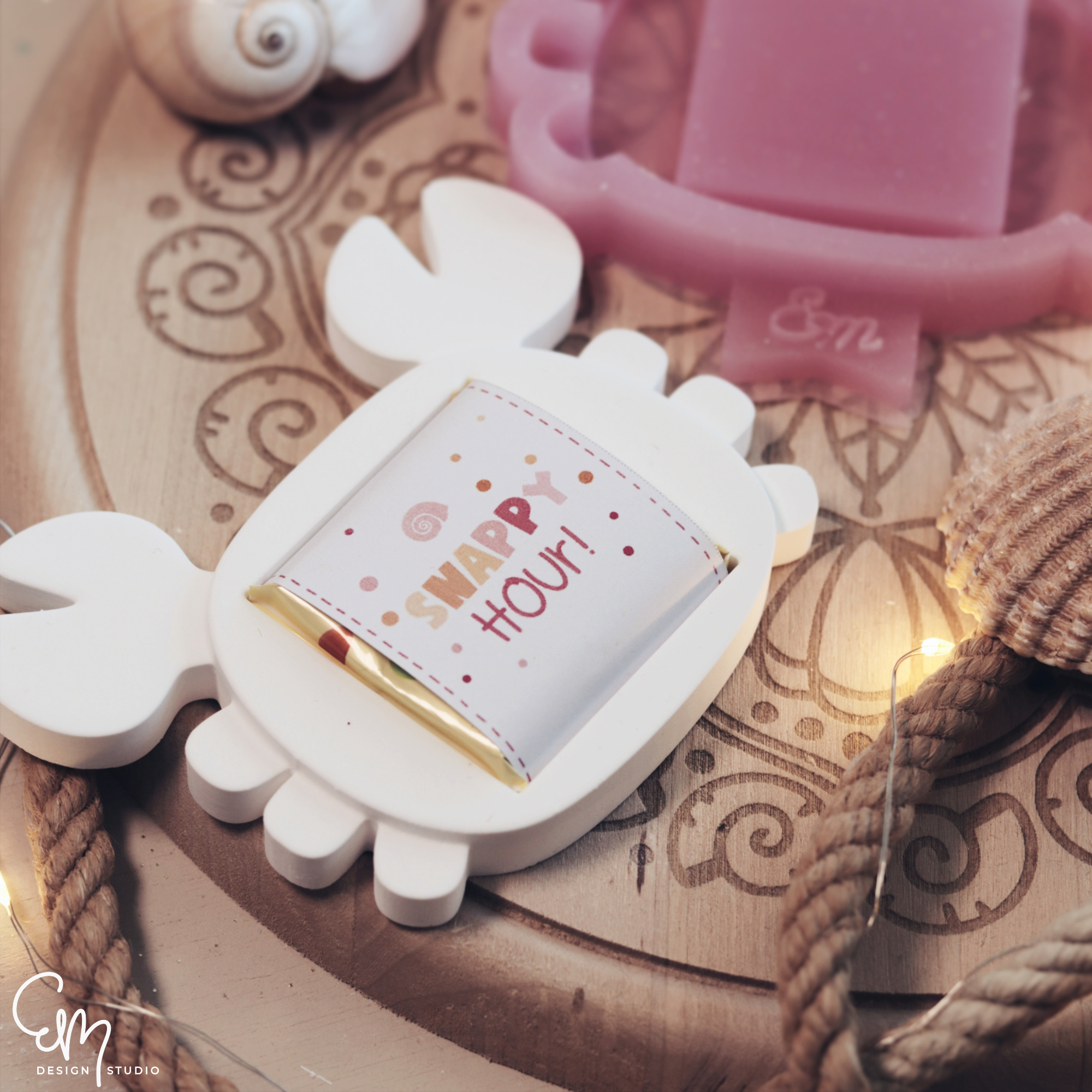 Silikonform - "Lenny Crabitz Schoko Halter" Süße Krabbenform für eine kleine Schoko Tafel - für Geschenk
