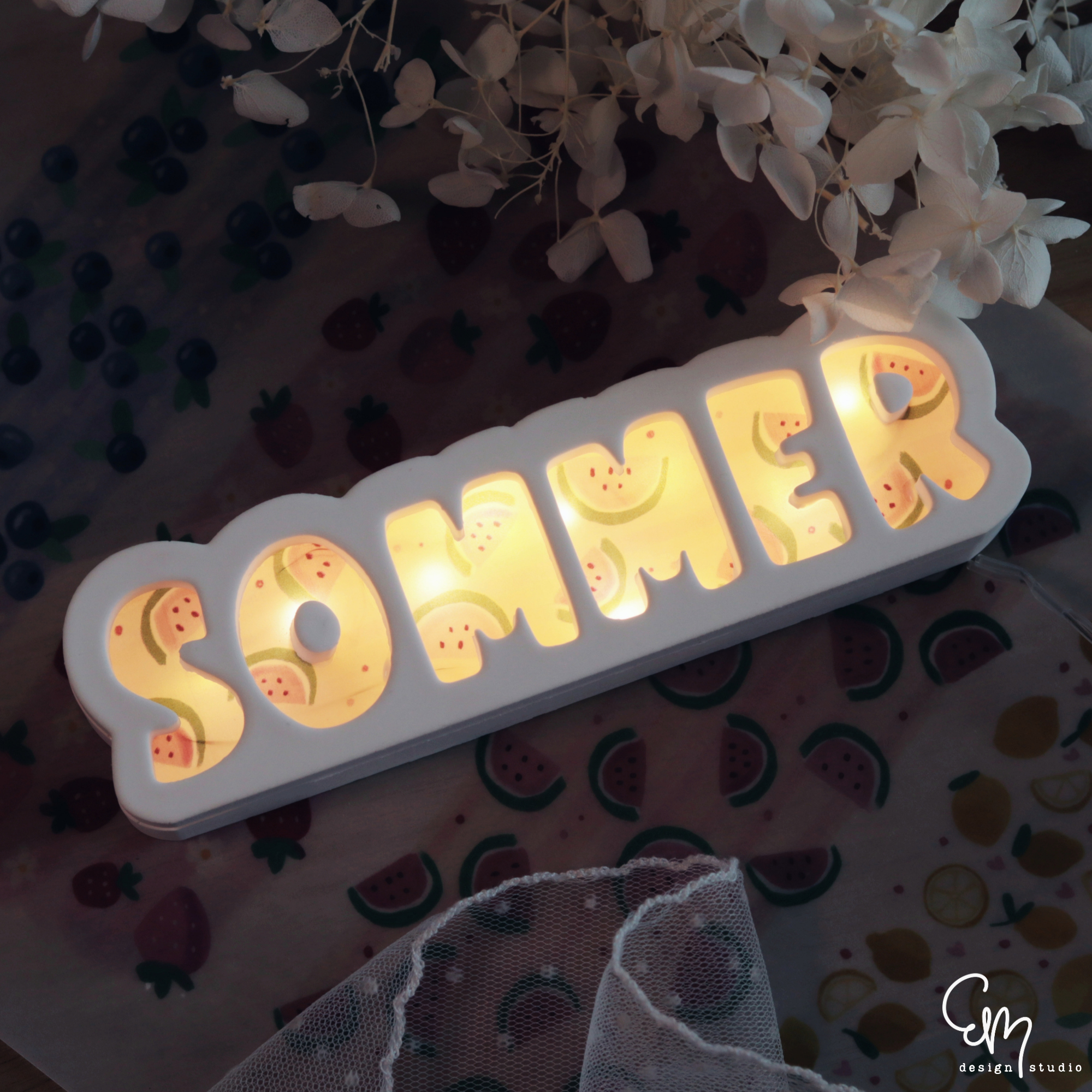 Silikonform - "Sommer" Schriftzug zum Beleuchten