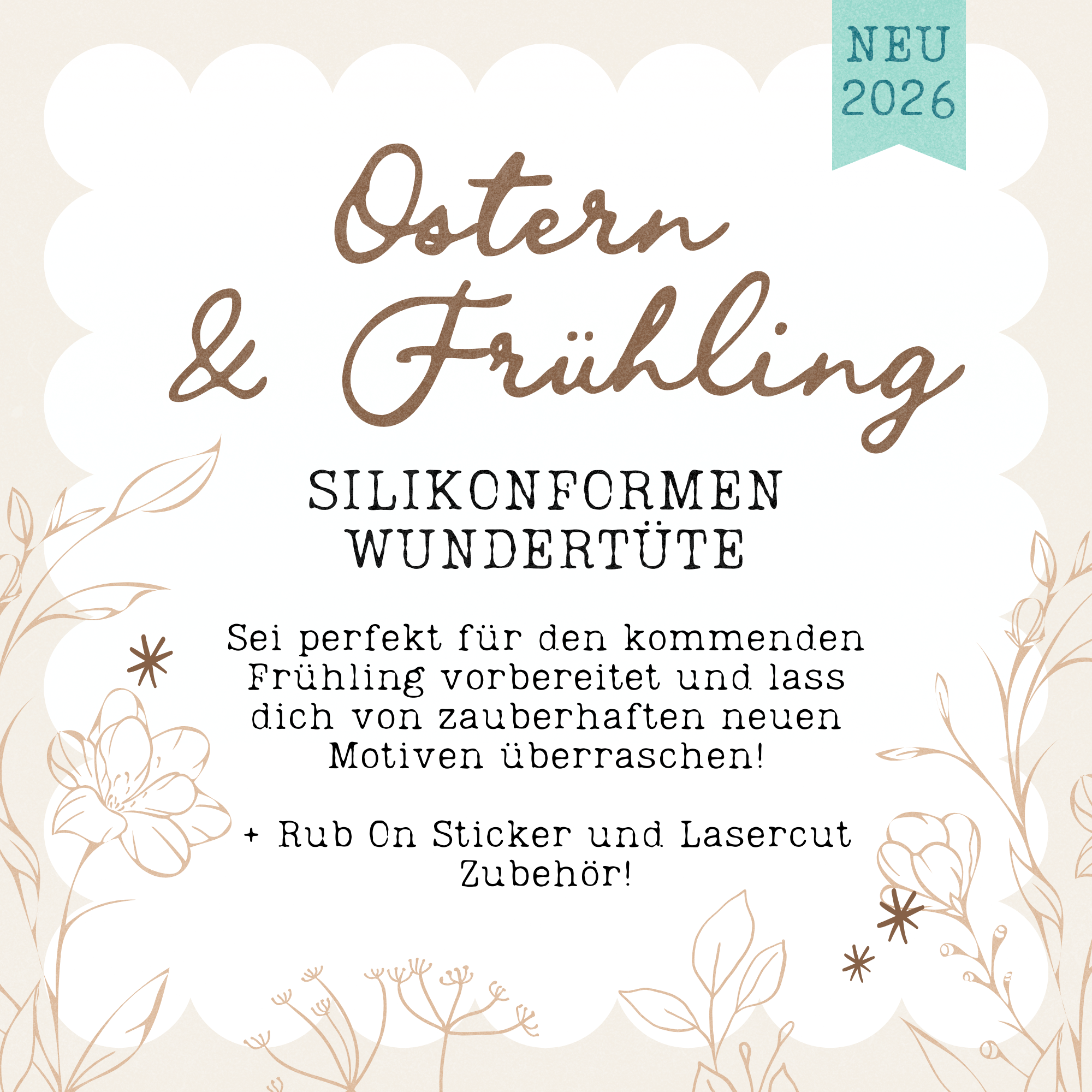 [Vorverkauf] Silikonformen Wundertüte Ostern / Frühling - Verschiedene Variationen wählbar
