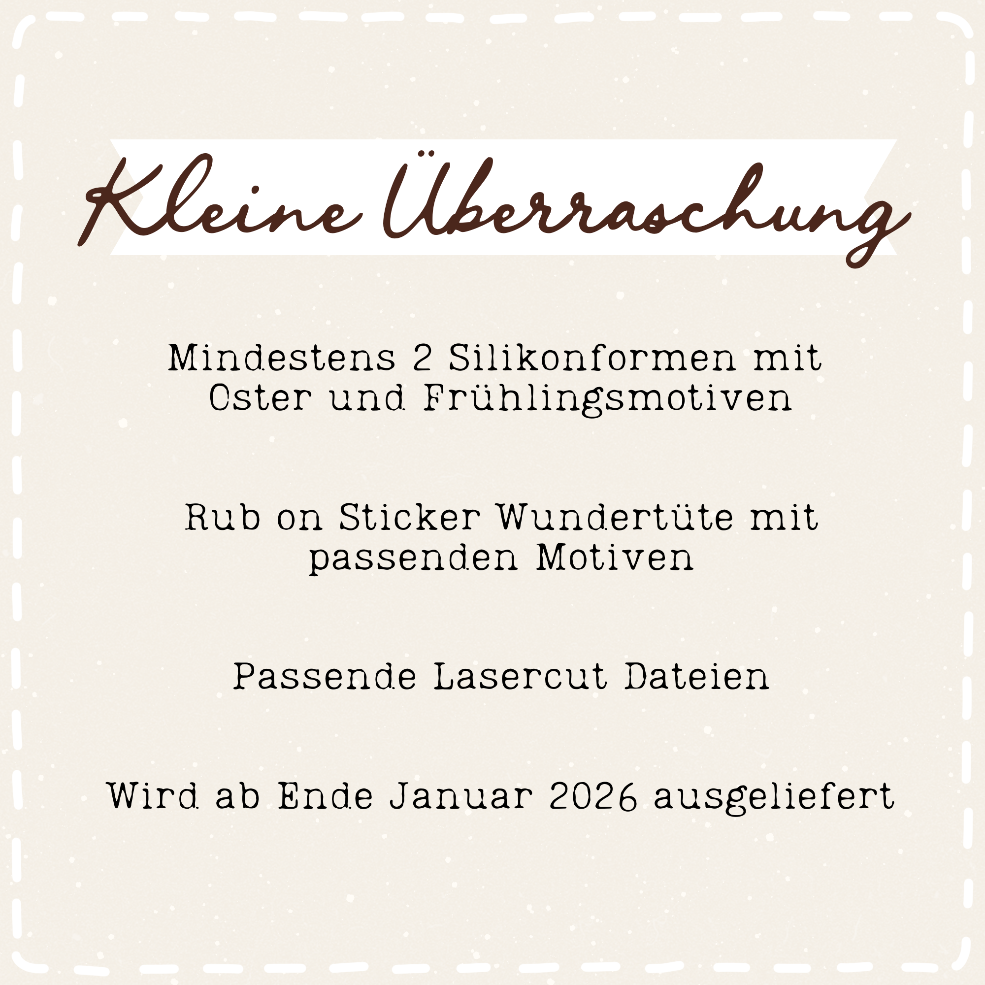[Vorverkauf] Silikonformen Wundertüte Ostern / Frühling - Verschiedene Variationen wählbar