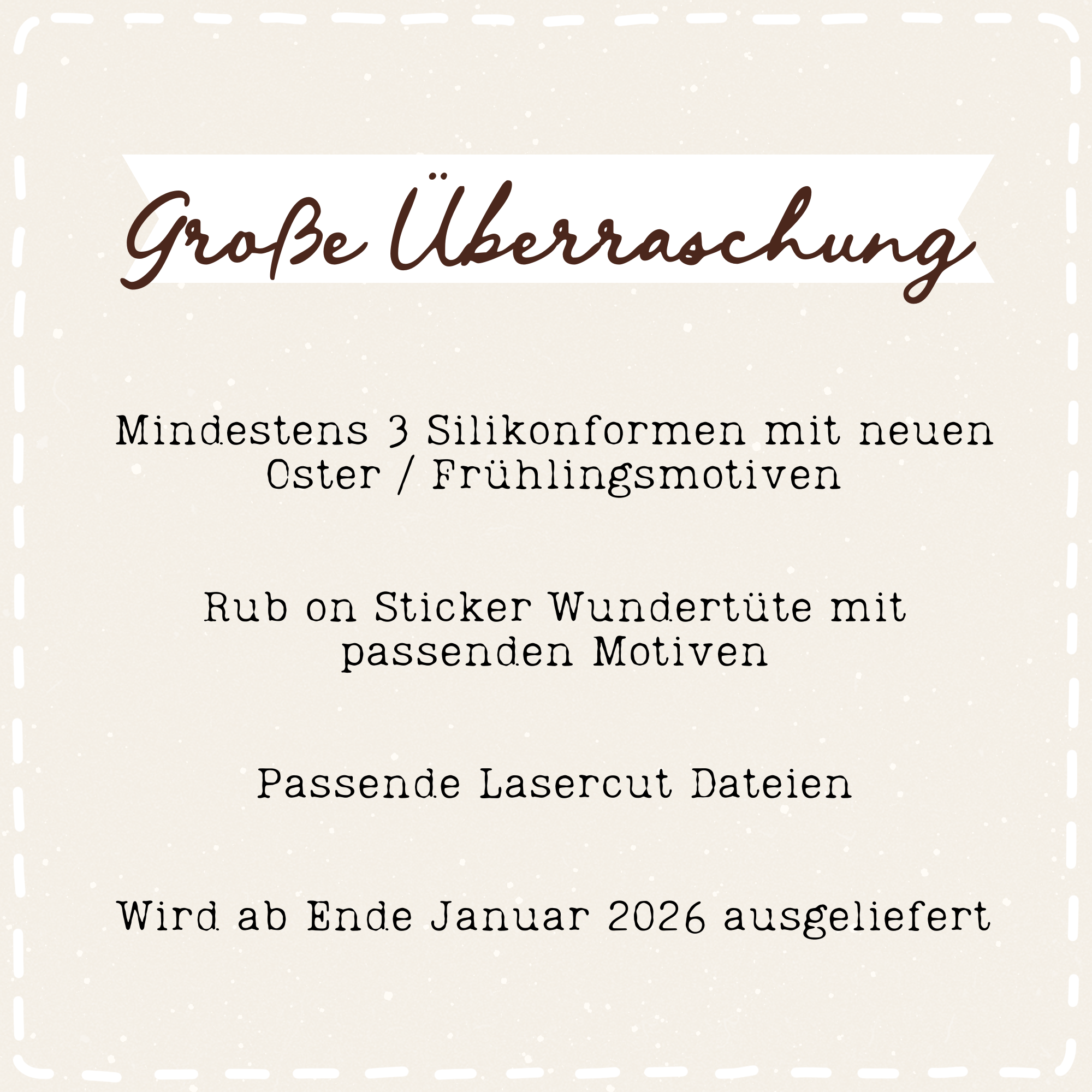 [Vorverkauf] Silikonformen Wundertüte Ostern / Frühling - Verschiedene Variationen wählbar