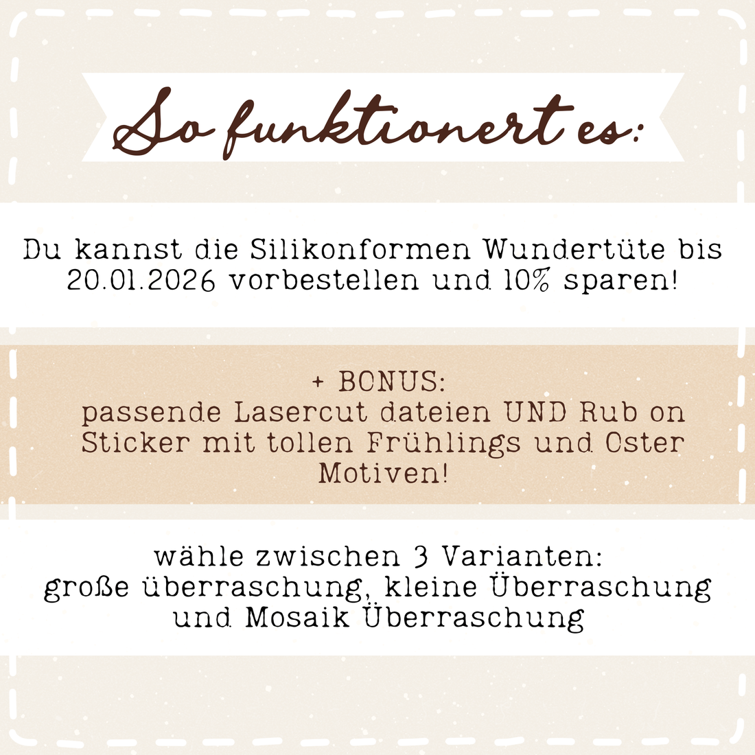 [Vorverkauf] Silikonformen Wundertüte Ostern / Frühling - Verschiedene Variationen wählbar