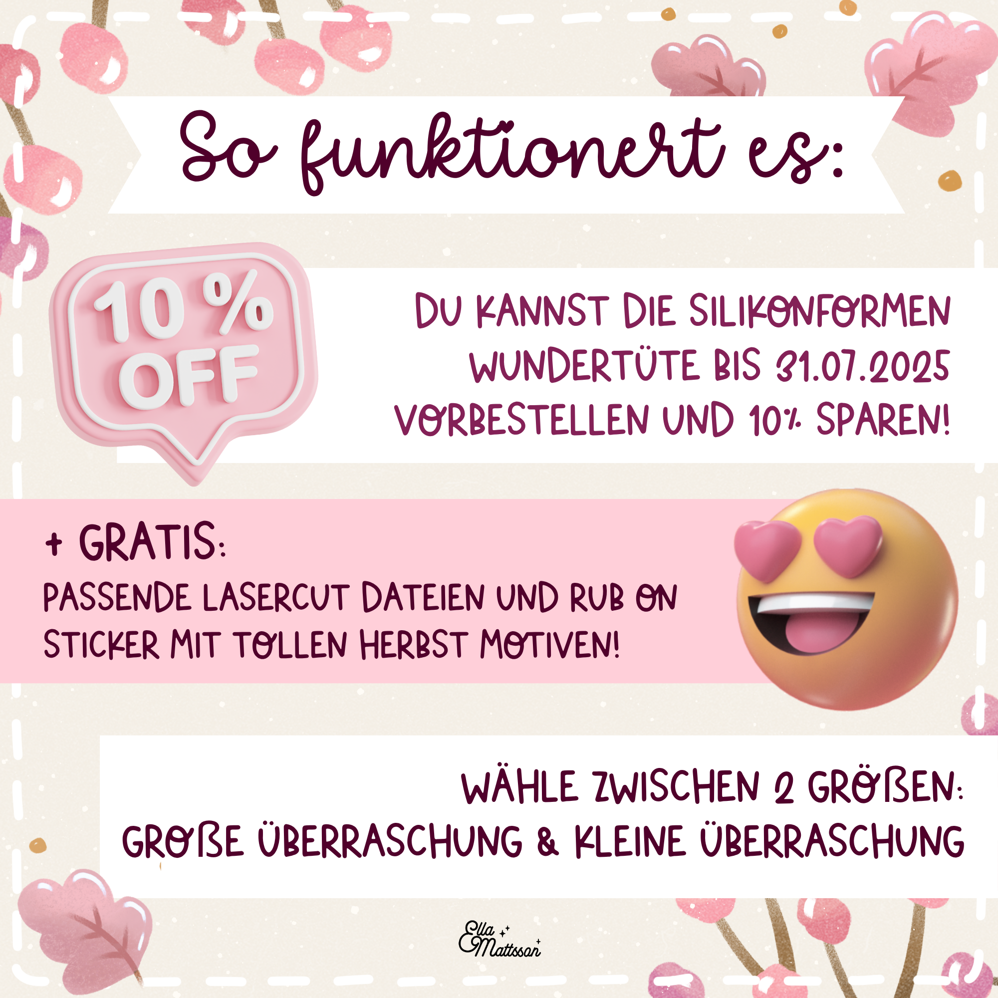 (Vorbestellen) Silikonformen Wundertüte "Herbst"