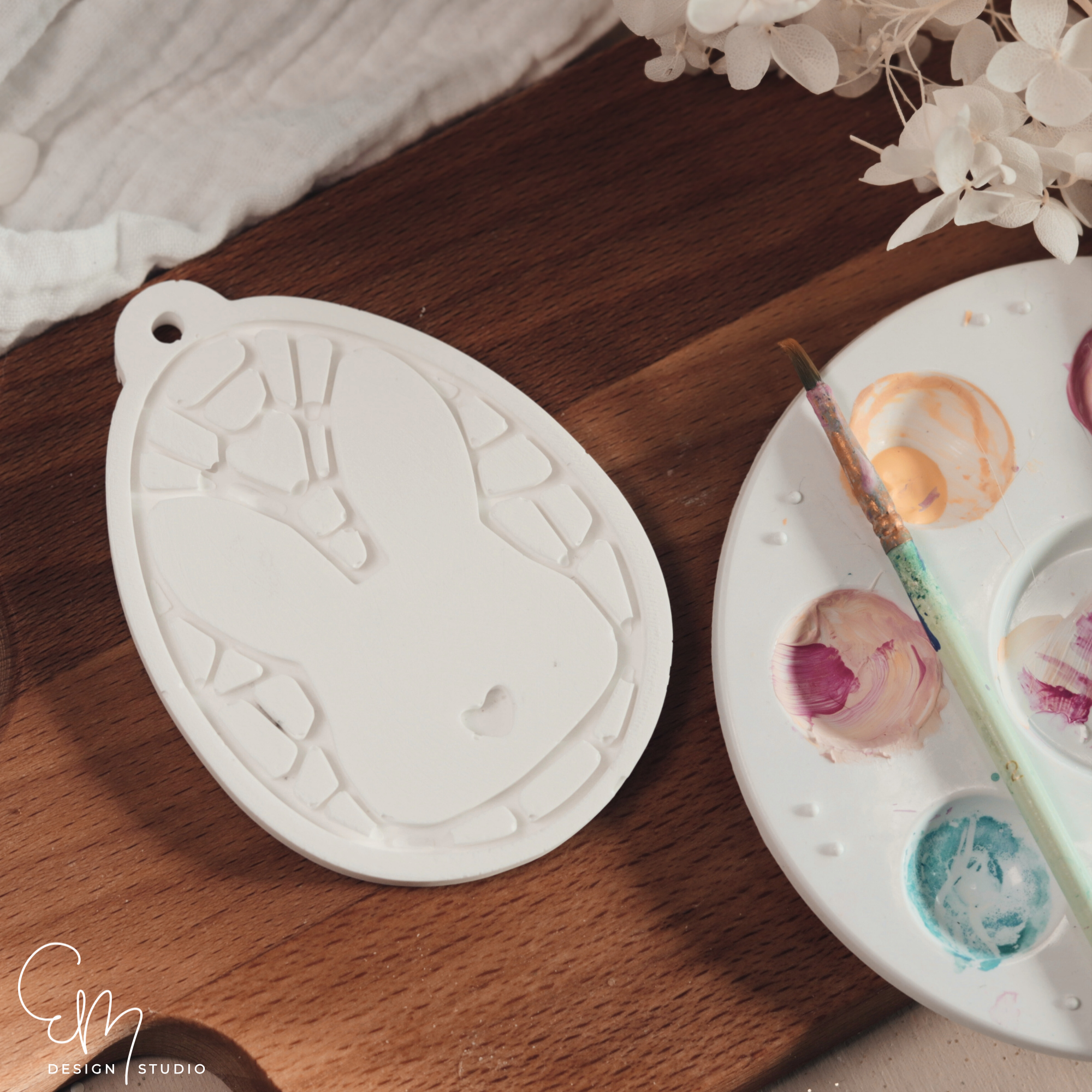 Silikonform „Bunny Bloom“ – Mosaik-Anhänger mit Hasenmotiv