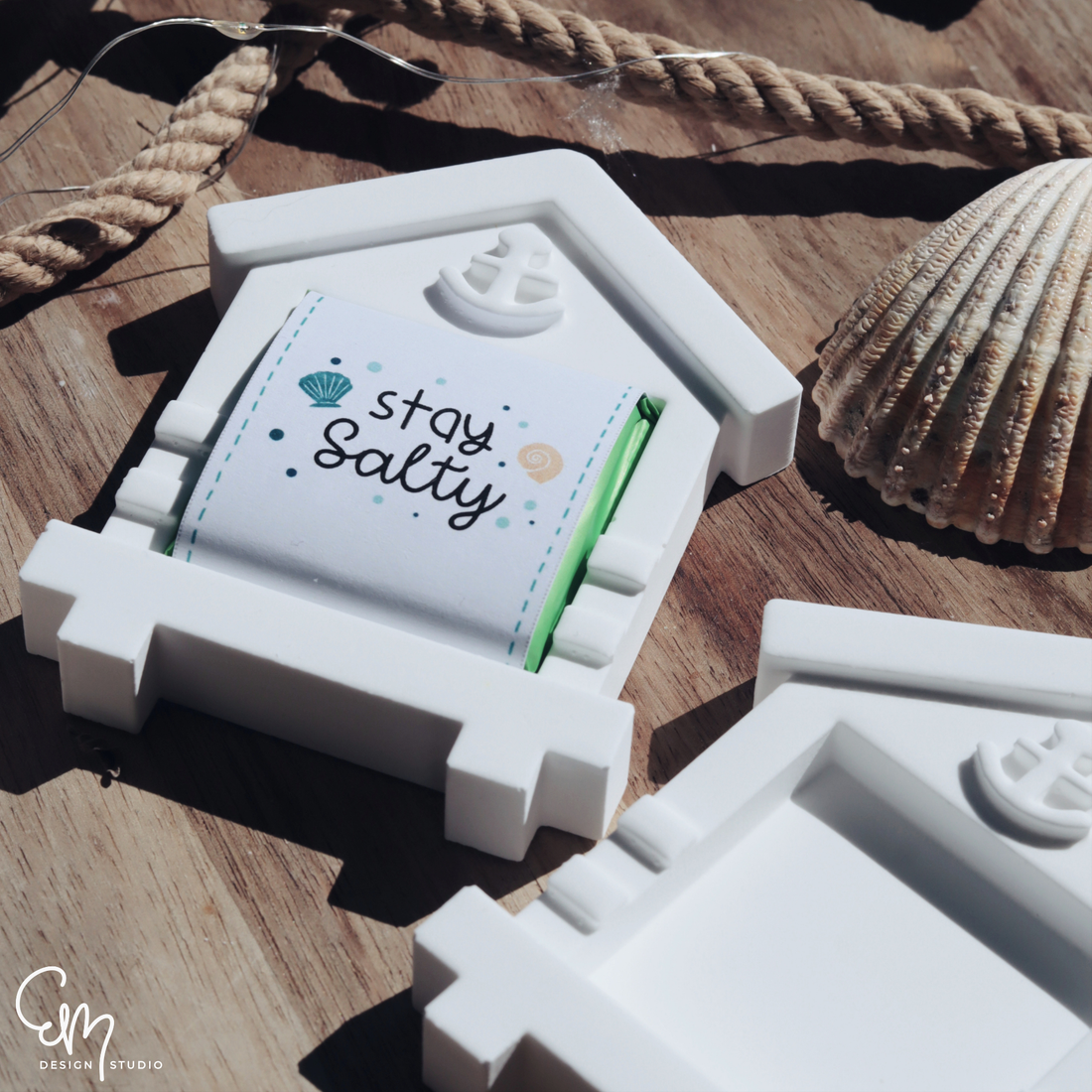 Silikonform - Schokotafel Halter "Strandhaus" Mini Schokotafel Halter für Geschenke