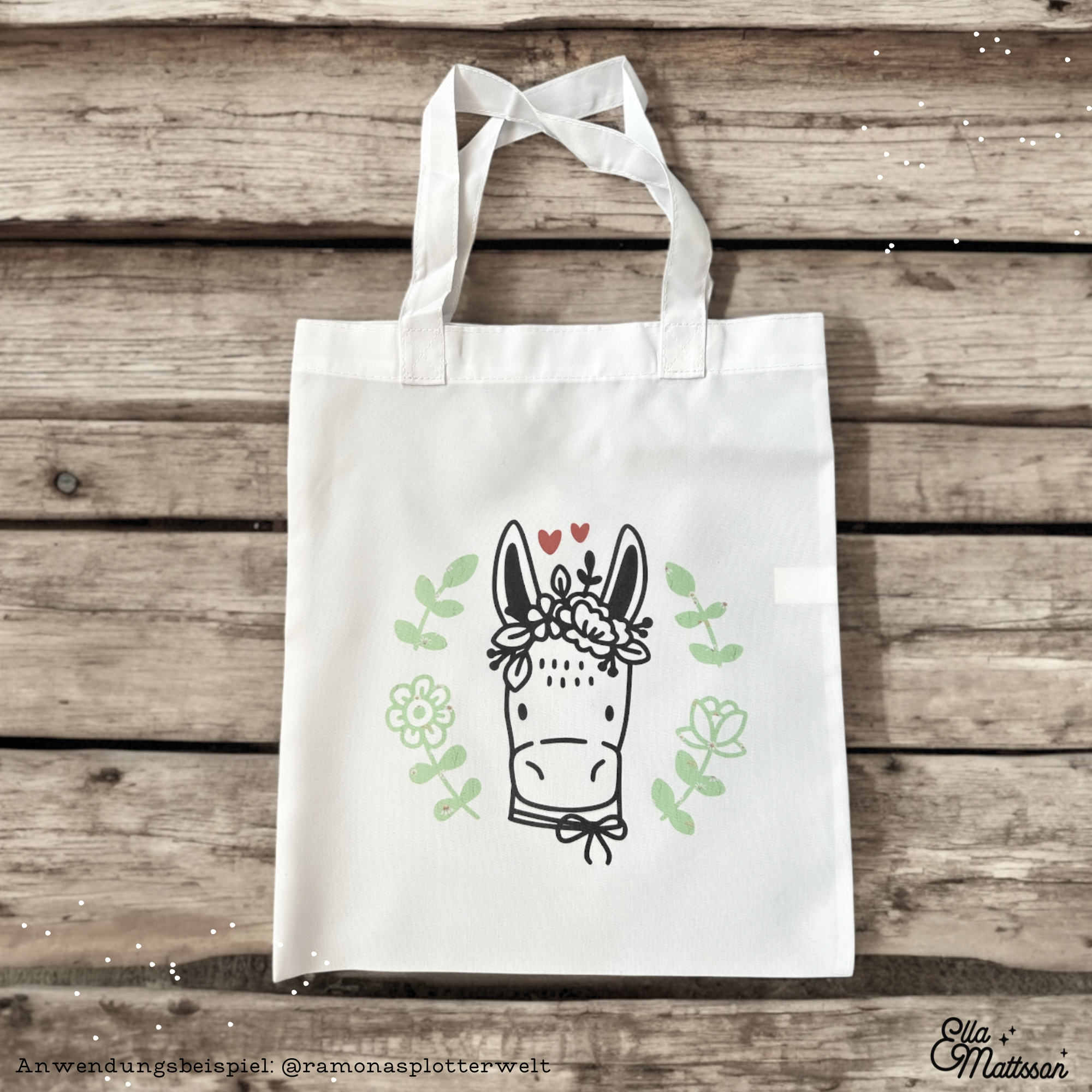 Plotterdatei Bundle - "Süße Esel mit Blumen"