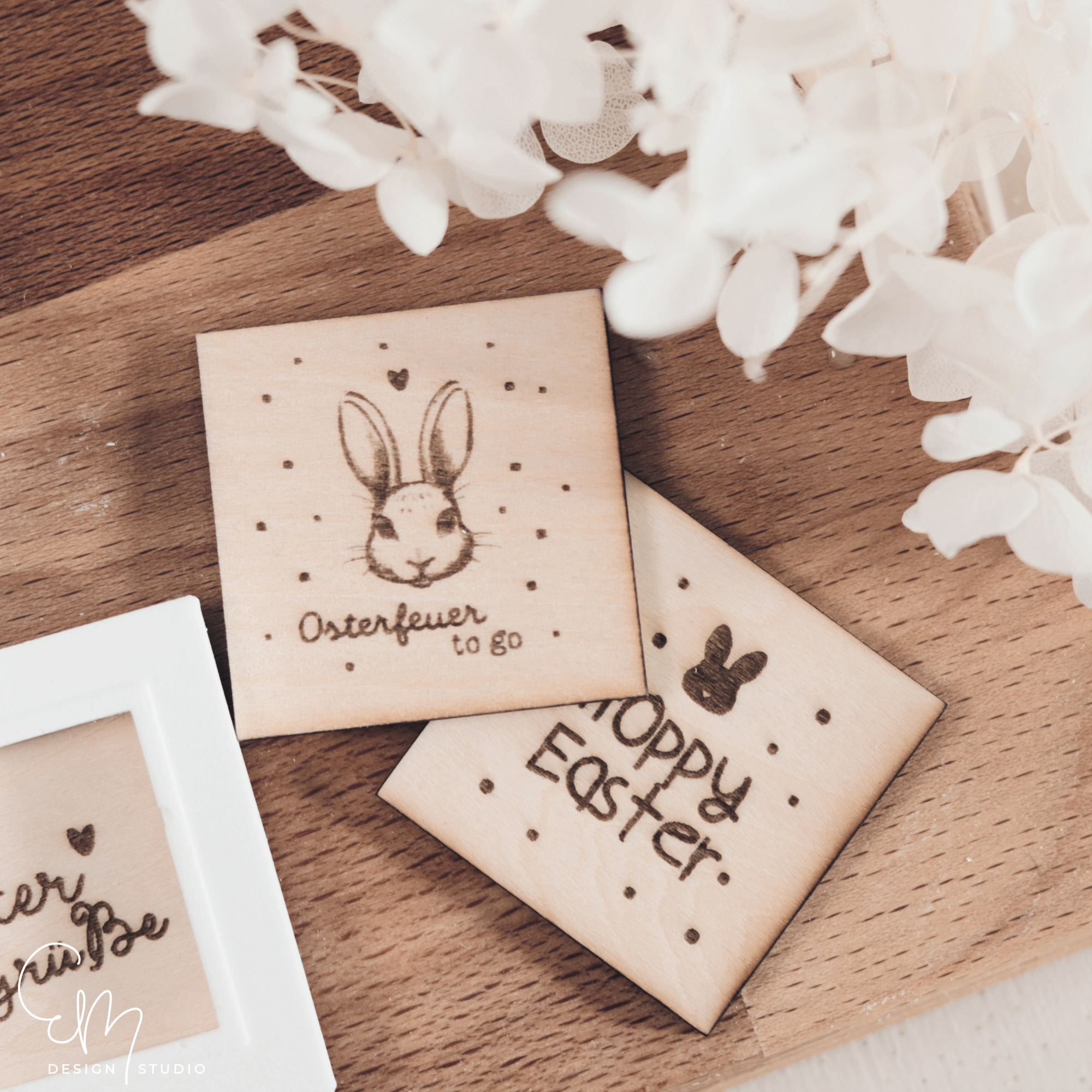Lasercut Datei - Motiv Einsatz für Mini Teelicht Schatulle "Hoppy Easter"