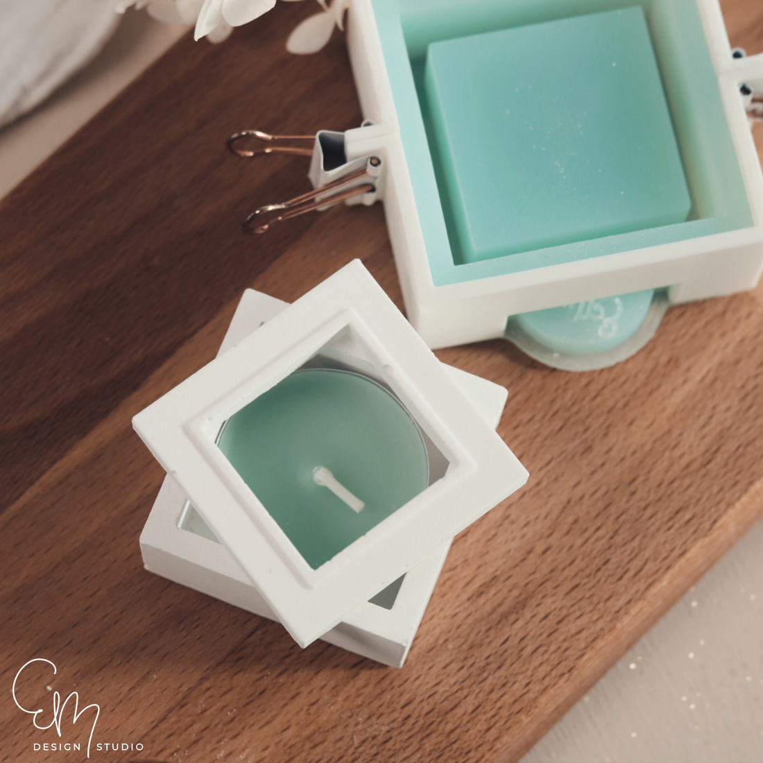 Silikonform - Mini Teelicht Schatulle für ein Teelicht & co